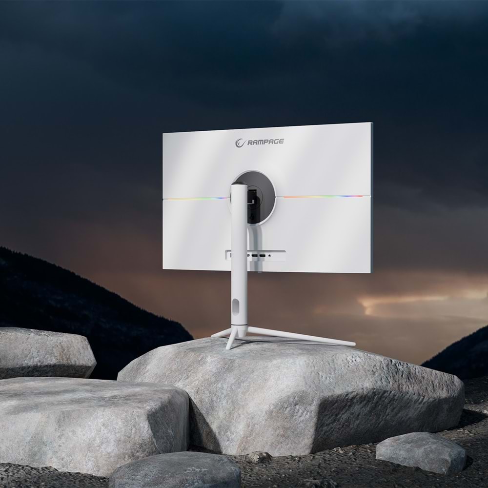 Rampage GLACIER GL27R180Q 27 180Hz 1ms AUO IPS QHD 2K AdaptiveSync RGB Pivot Beyaz Flat Oyuncu Monitörü