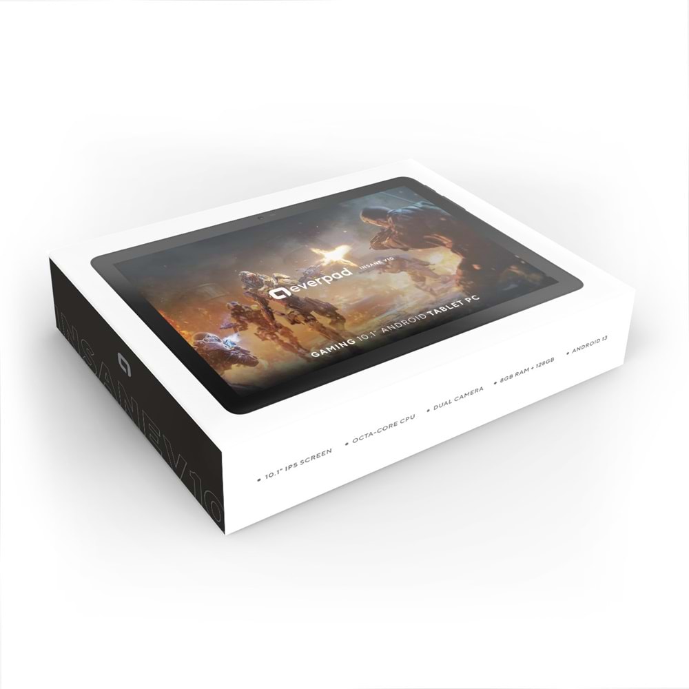 Everpad INSANE V10 10.1 2Ghz Full HD 8GB 128GB 4G LTE Kırılmaz Cam Standlı Kılıf Hediyeli Android Gaming Tablet