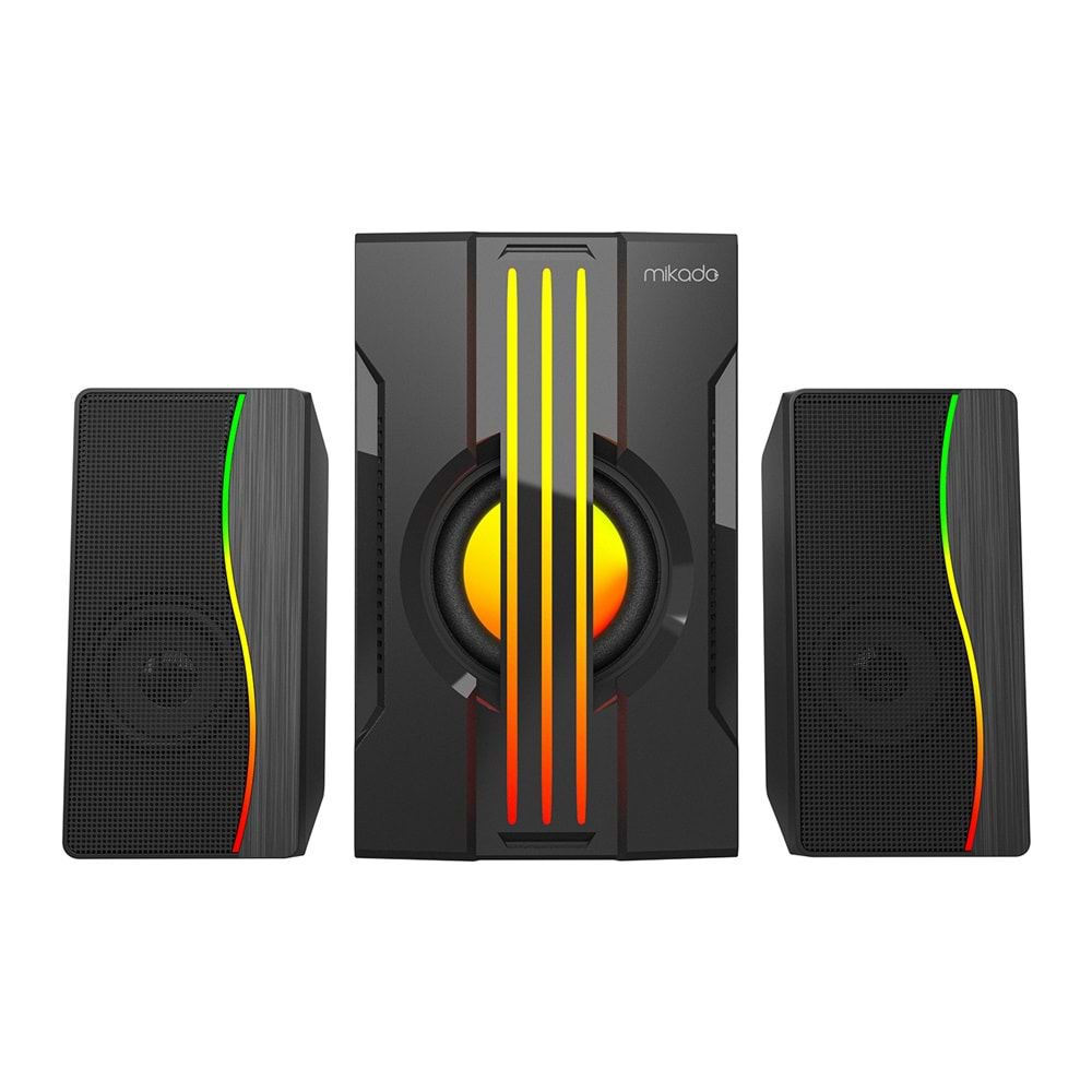 Mikado MD-254 2+1 RGB Bluetooth Destekli 25W Gaming Ses Sistemi Outlet