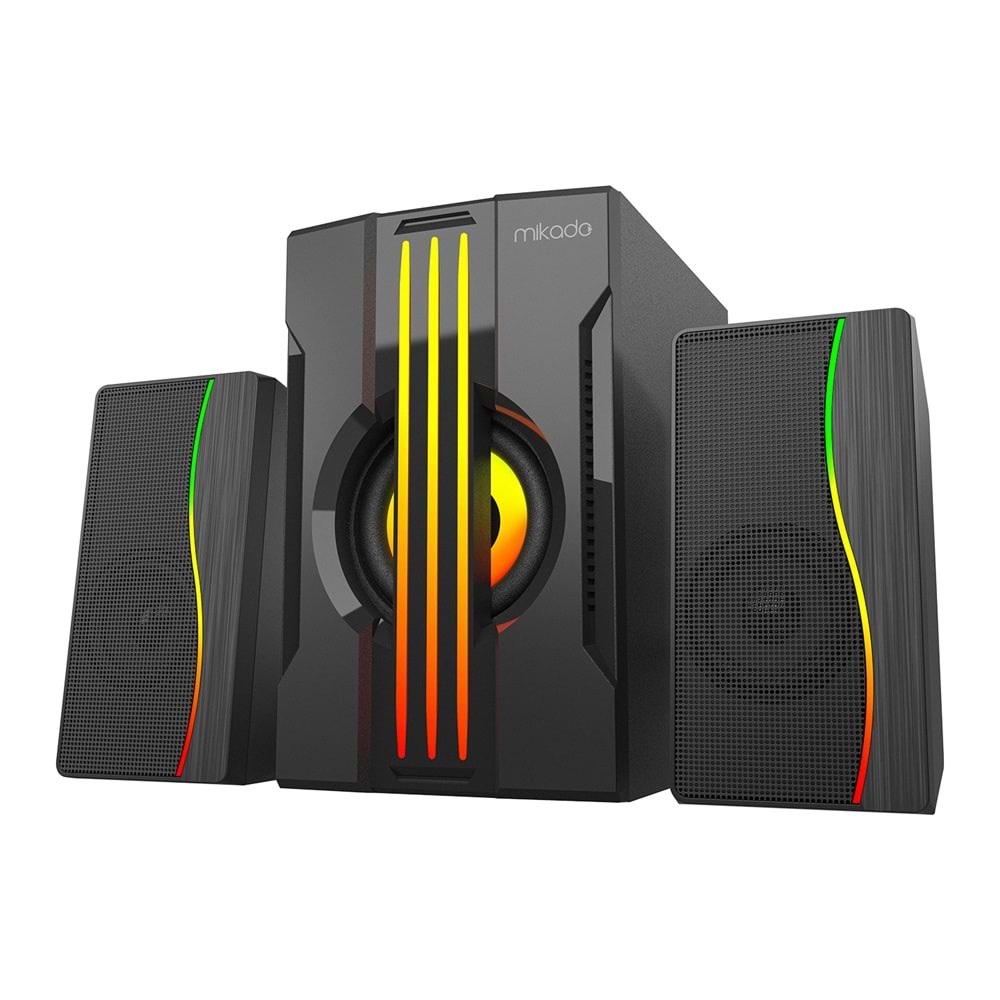 Mikado MD-254 2+1 RGB Bluetooth Destekli 25W Gaming Ses Sistemi Outlet