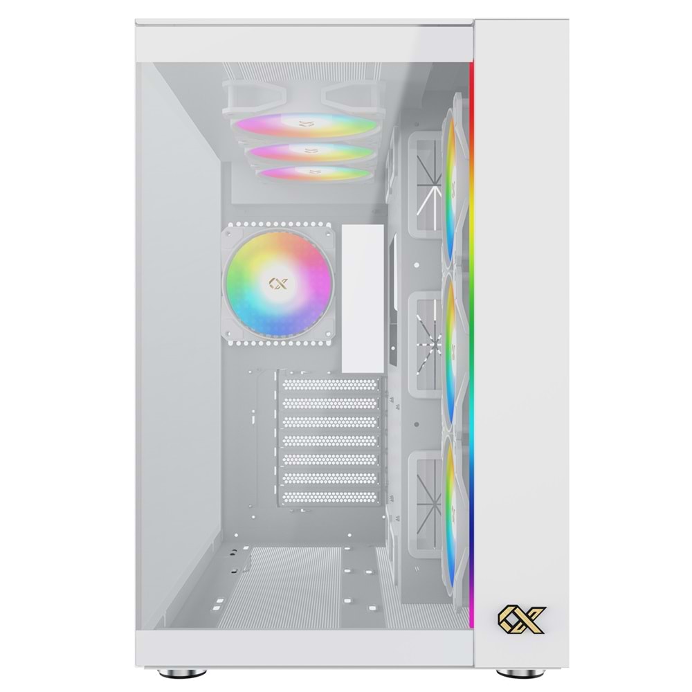 Xigmatek EN41914 AQUA ULTRA AIR ARCTIC Beyaz TYPE-C+2 Yön Temperli Cam 7x12cm ARGB+ ARGB Şeritli E-ATX Gaming Oyuncu Kasası