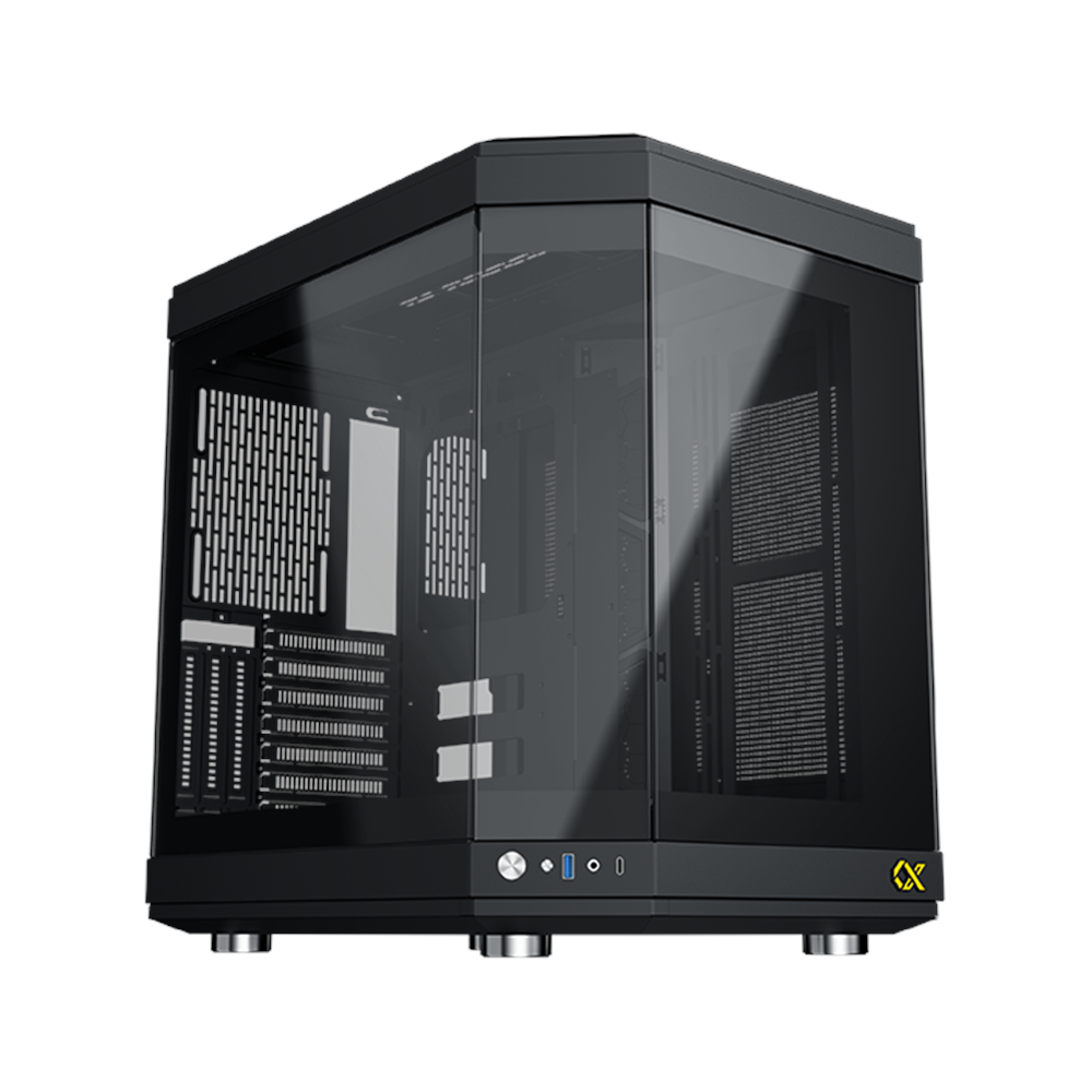 Xigmatek EN41938 CUBI Siyah E-ATX 6x120mm ARGB Type-C 3 Yön Temperli Cam Gaming Kasa