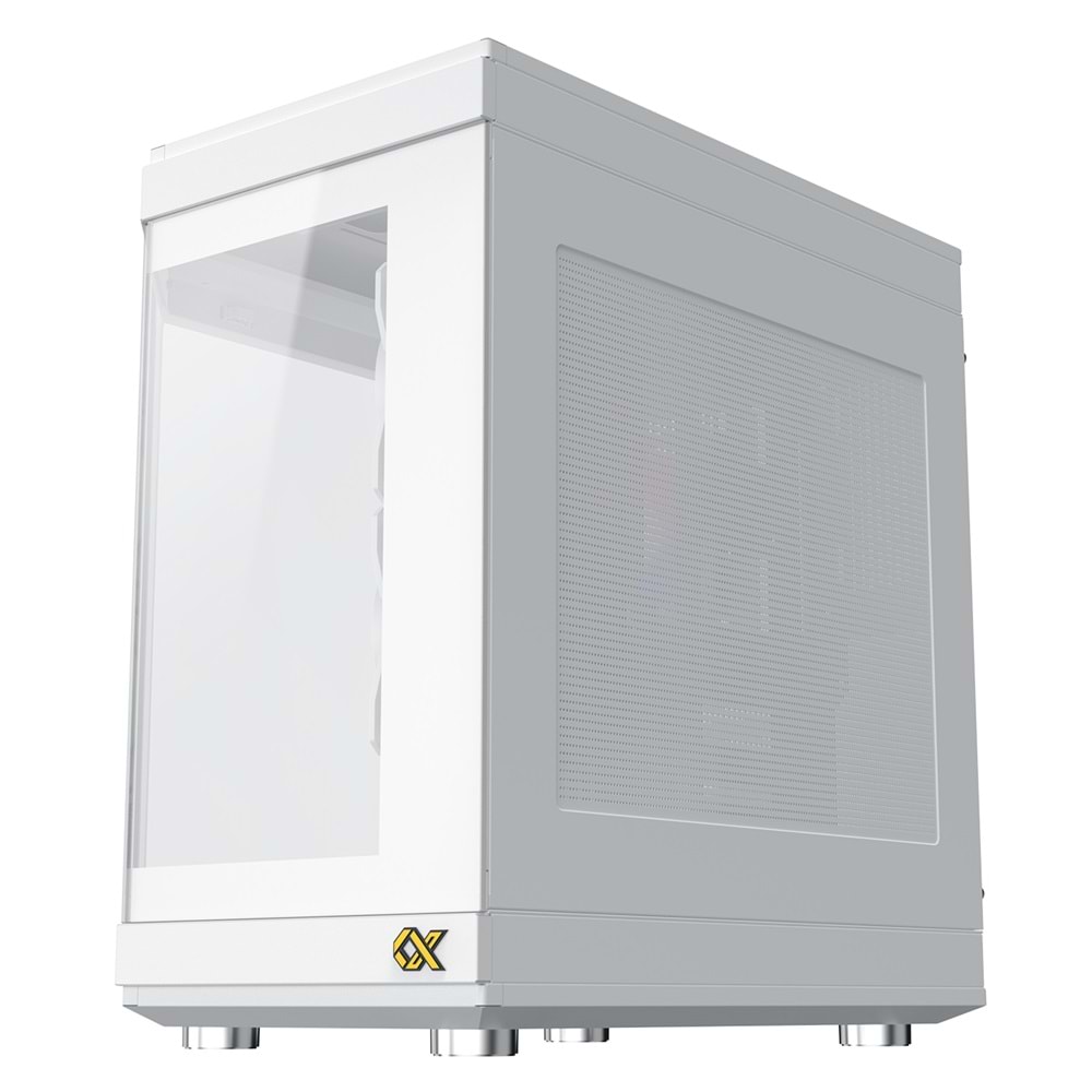 Xigmatek EN41983 CUBI ARCTIC Beyaz E-ATX 6x120mm ARGB Type-C 3 Yön Temperli Cam Gaming Kasa