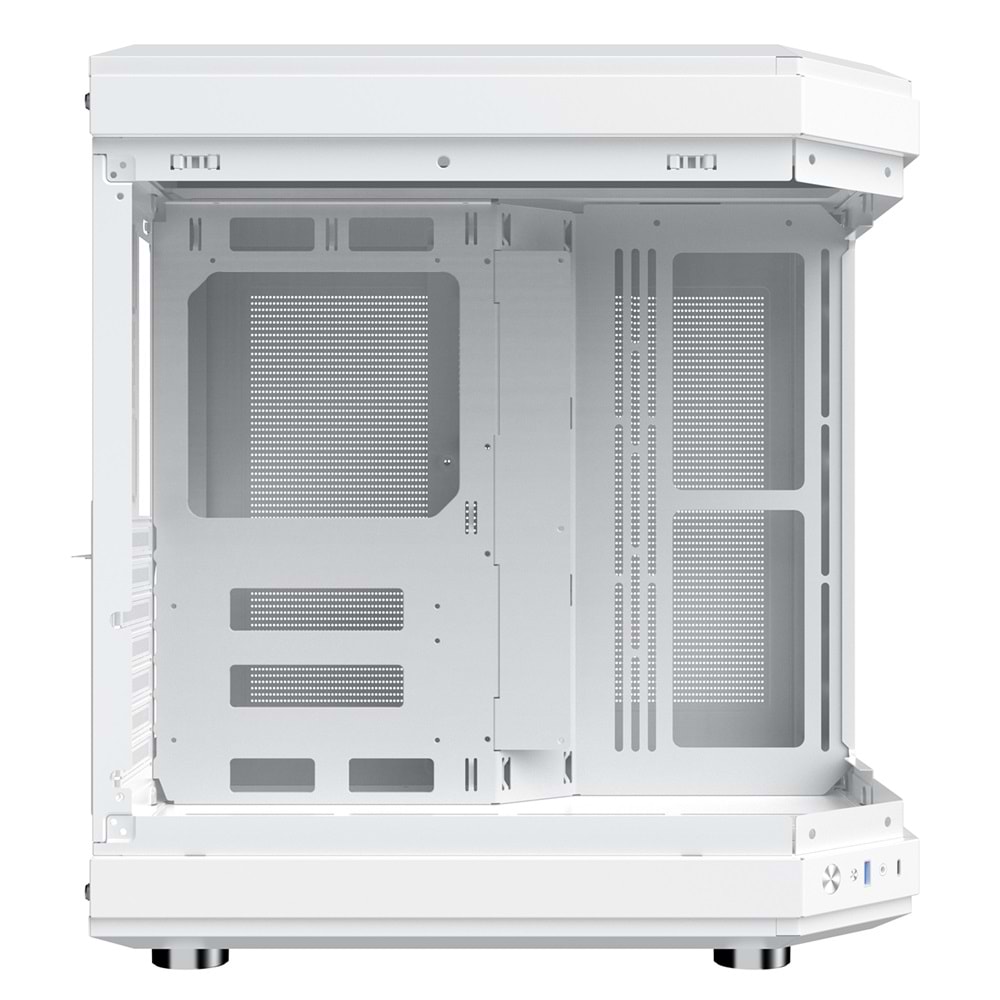 Xigmatek EN41983 CUBI ARCTIC Beyaz E-ATX 6x120mm ARGB Type-C 3 Yön Temperli Cam Gaming Kasa