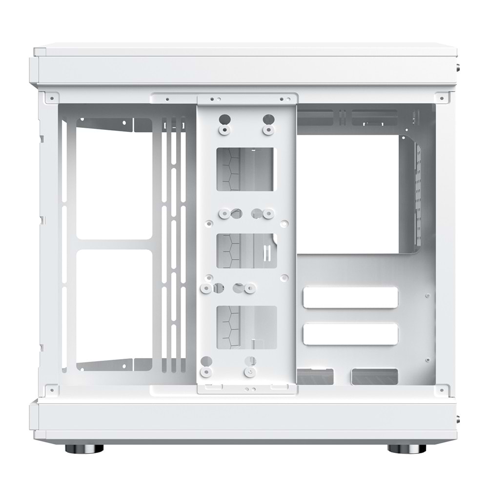 Xigmatek EN41983 CUBI ARCTIC Beyaz E-ATX 6x120mm ARGB Type-C 3 Yön Temperli Cam Gaming Kasa