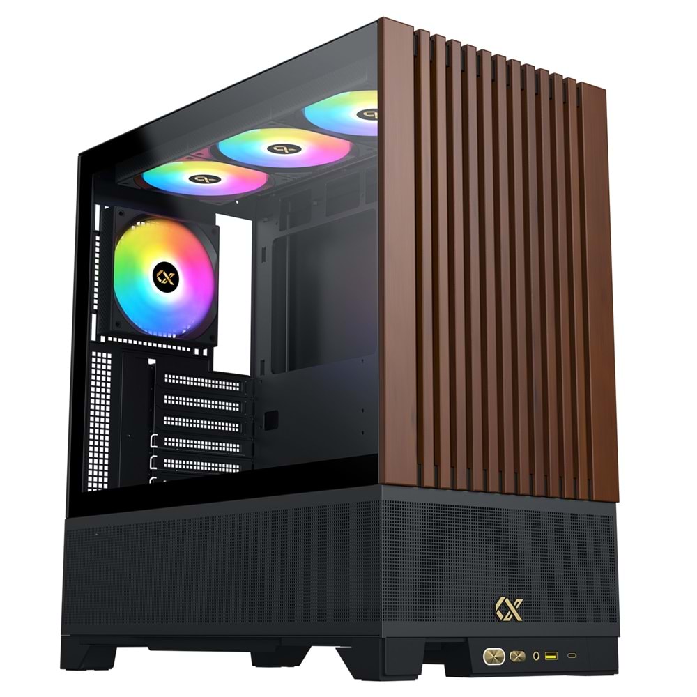 Xigmatek EN42201 ENDORPHIN WD Siyah TYPE-C Ahşap Ön Panel 4*12cm ARGB+Kumanda E-ATX Big-T Gaming Oyuncu Kasası