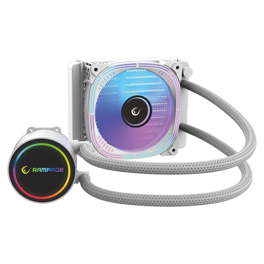 Rampage INFINITE C10 WHITE 120mm ARGB Beyaz Sıvı İşlemci Soğutucu AM5 LGA1700
