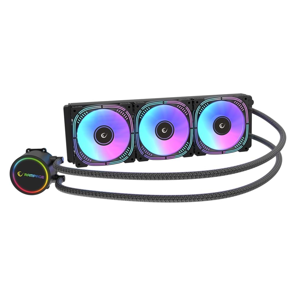 Rampage INFINITE C30 BLACK 360mm ARGB Siyah Sıvı İşlemci Soğutucu AM5 LGA1700