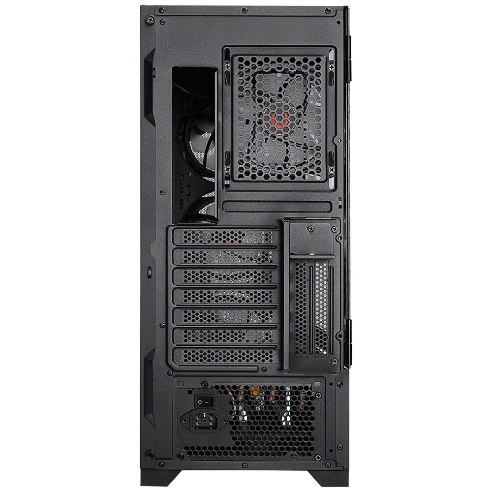 Rampage INSPIRER Mesh 650W 80+ Siyah 4x12cm ARGB Infinity Fan Temperli Camlı Gaming Kasa