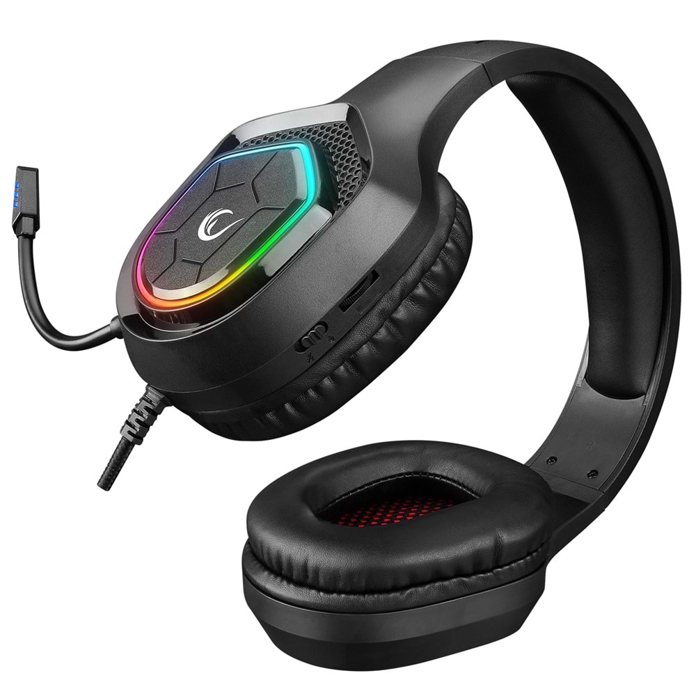 Rampage RM-K90 VECTOR Siyah RGB LED Type-C Gaming Mikrofonlu Oyuncu Kulaklığı