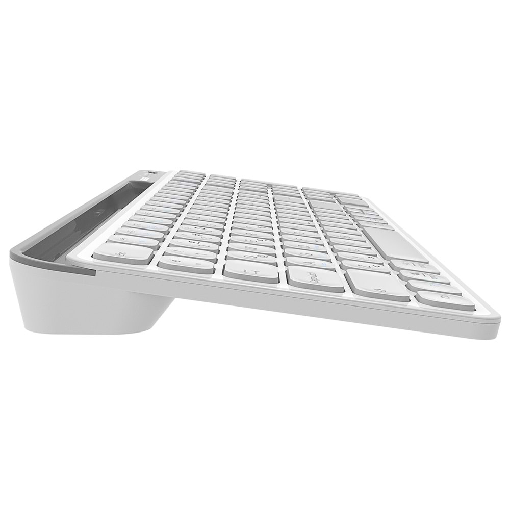 Everest KB-BT90 Beyaz/Gri Bluetooth 2.4G Kablosuz Şarjlı Q Klavye