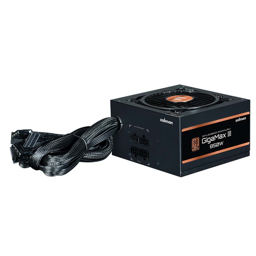 Zalman ZM850-GVIII GigaMaxIII 850W 80+ Bronze ATX3.0 ve PCIe Gen.5 Uyumlu Yarı Modüler Power Supply