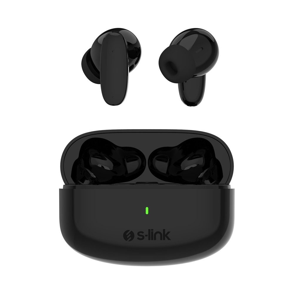 S-Link EARDOPES SL-TWS08 Siyah 4 Mikrofonlu ENC Dual Mic TWS Bluetooth 5.3 Kablosuz Kulaklık 500mAh Type-C