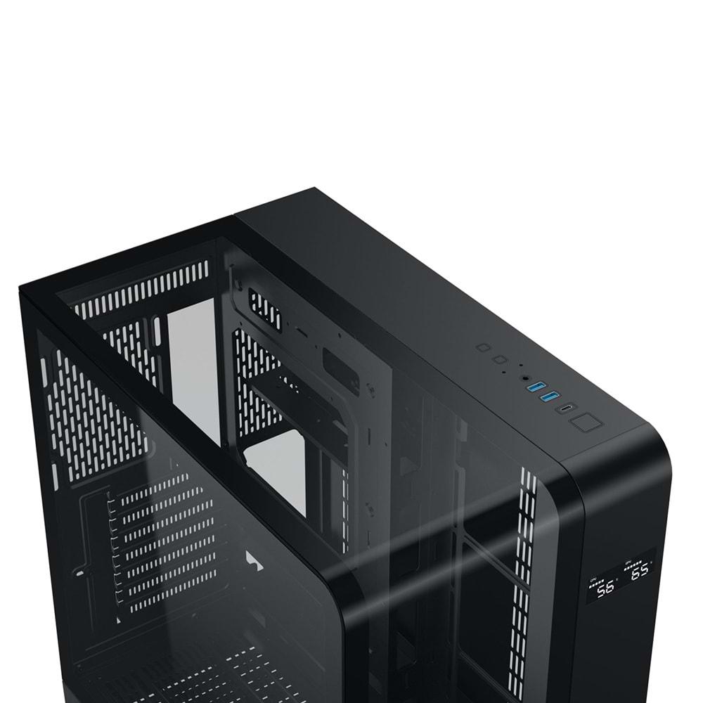 Xigmatek EN44274 PANO S Siyah 3 Taraf Temperli Cam 7x120mm ARGB Fan E-ATX Gaming Kasa OUTLET