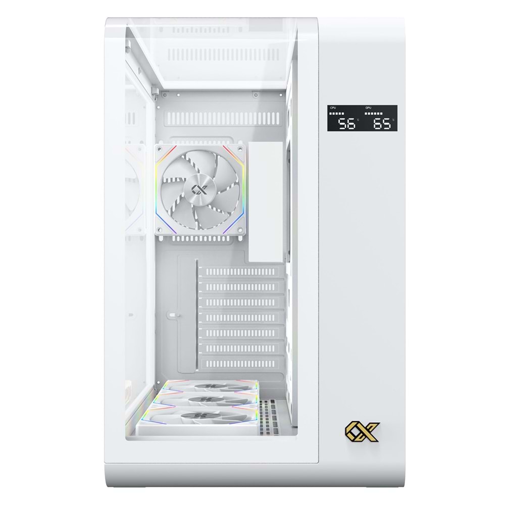 Xigmatek EN44281 PANO S ARCTIC Beyaz 3 Taraf Temperli Cam 7x120mm ARGB Fan Type-C USB 3.0 E-ATX Gaming Kasa OUTLET