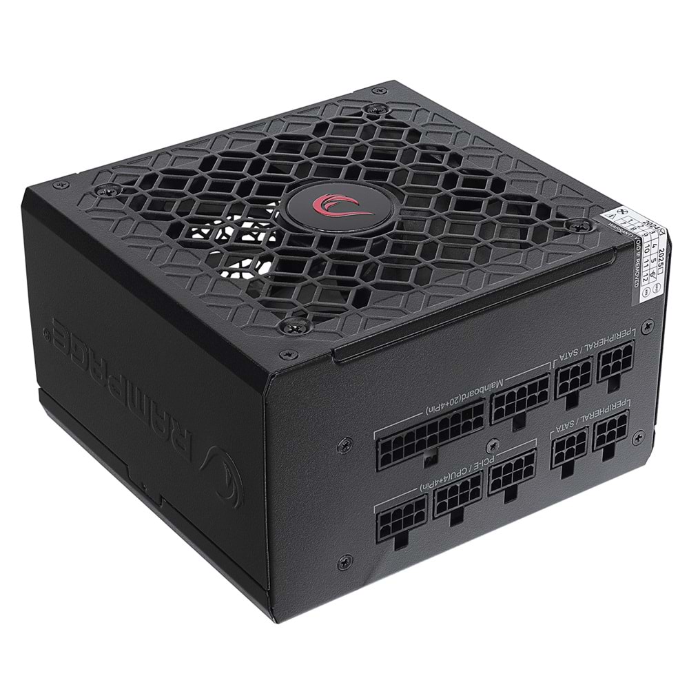 Rampage MATE M650-80PB 650W 12cm Fan Full Modular 80 Plus Bronze Aktif PFC Beyaz Power Supply