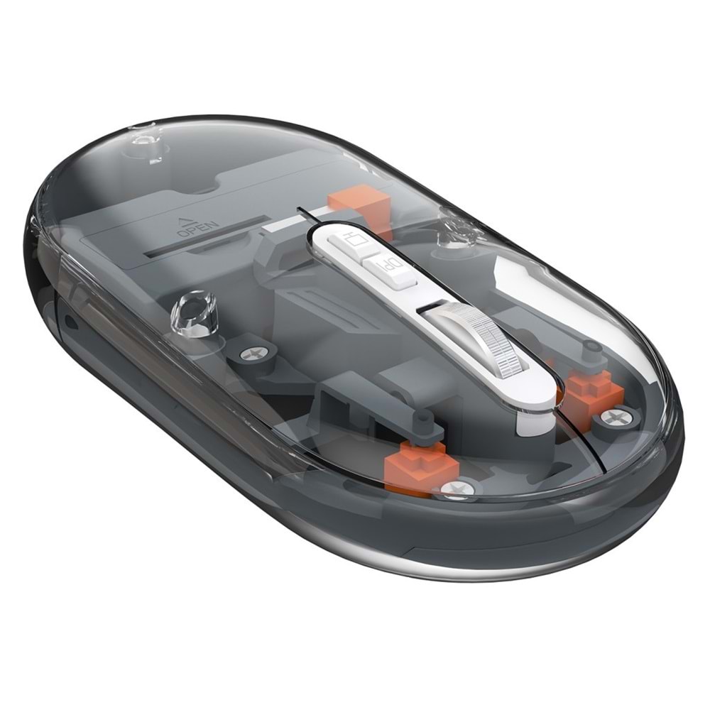 Everest SM-BT29 Glassy Usb Gri Transparan 2in1 Bluetooth ve 2.4GHz Kablosuz Mouse