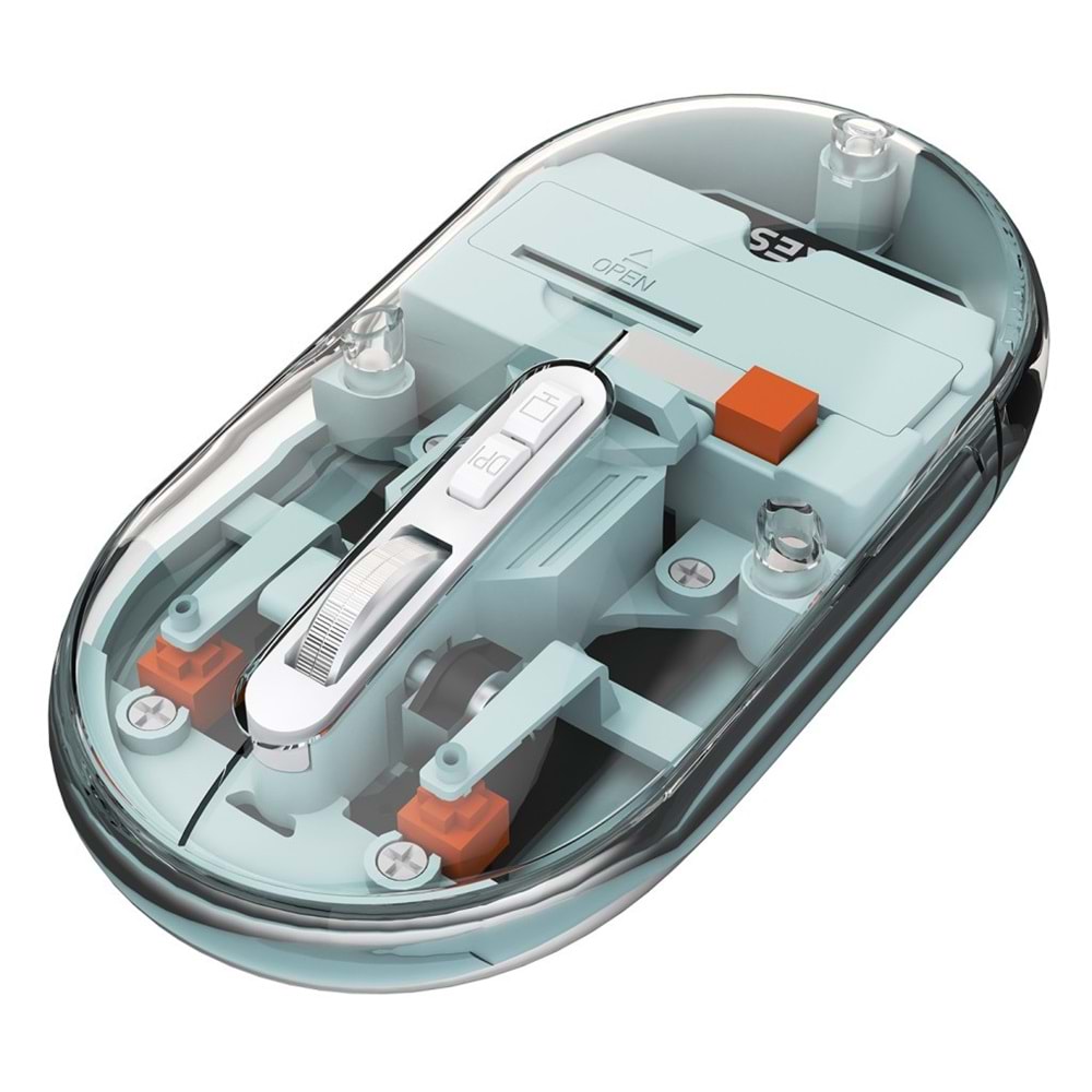 Everest SM-BT29 Glassy Mavi Transparan 2in1 Bluetooth ve 2.4GHz Kablosuz Mouse