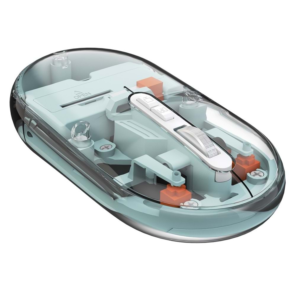Everest SM-BT29 Glassy Mavi Transparan 2in1 Bluetooth ve 2.4GHz Kablosuz Mouse