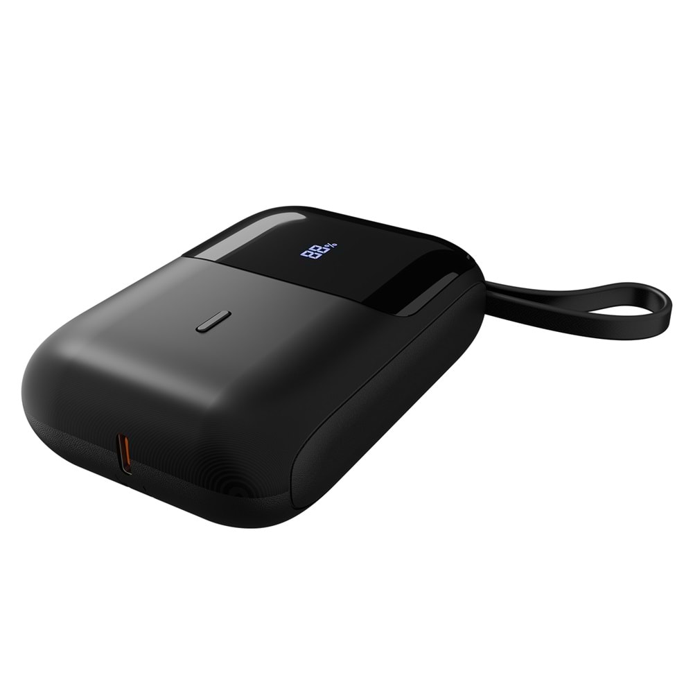 S-link P109M 10000mAh PD20W+QC18W+HSC22.5W Siyah LCD Taşınabilir Pil Şarj Cihazı Powerbank