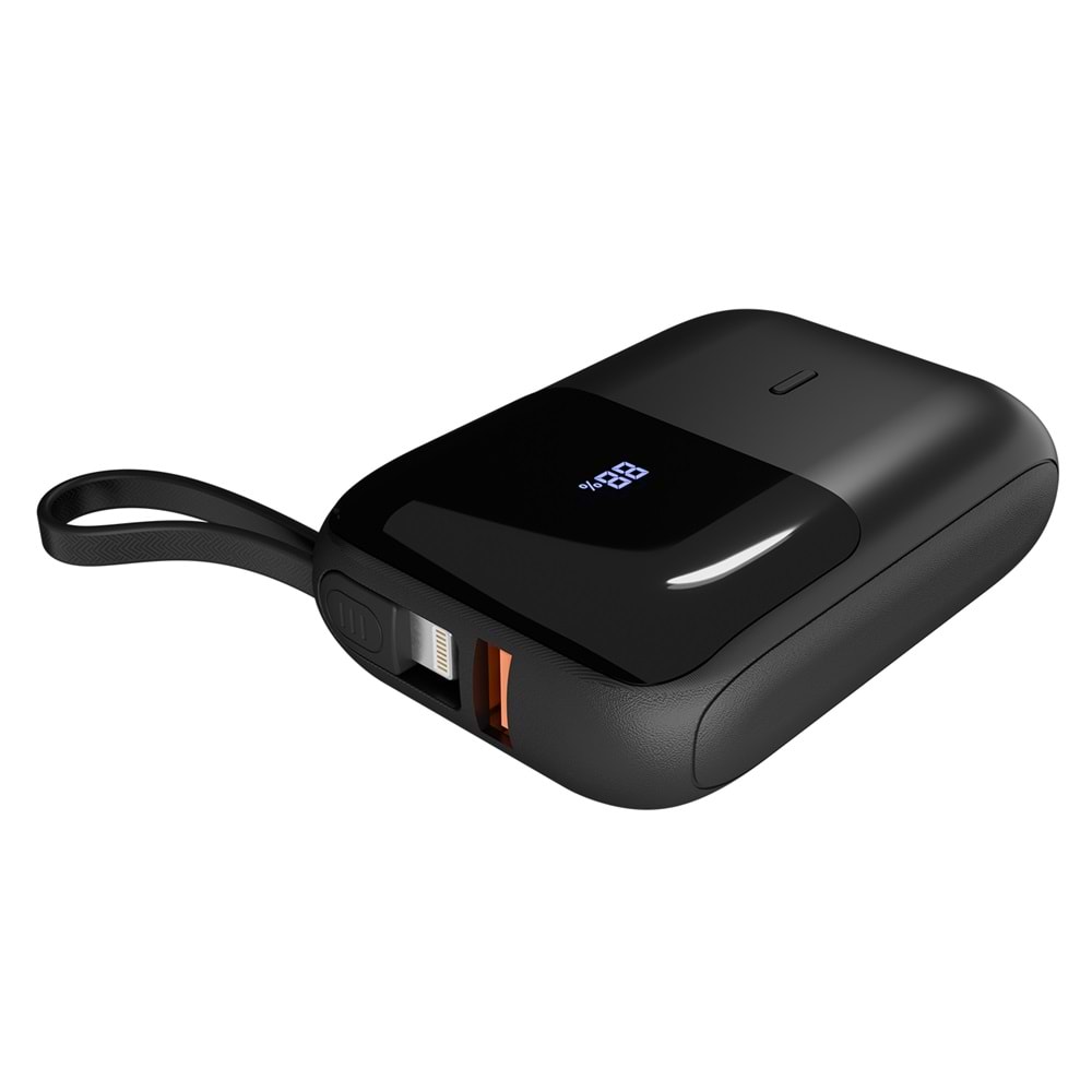 S-link P109M 10000mAh PD20W+QC18W+HSC22.5W Siyah LCD Taşınabilir Pil Şarj Cihazı Powerbank