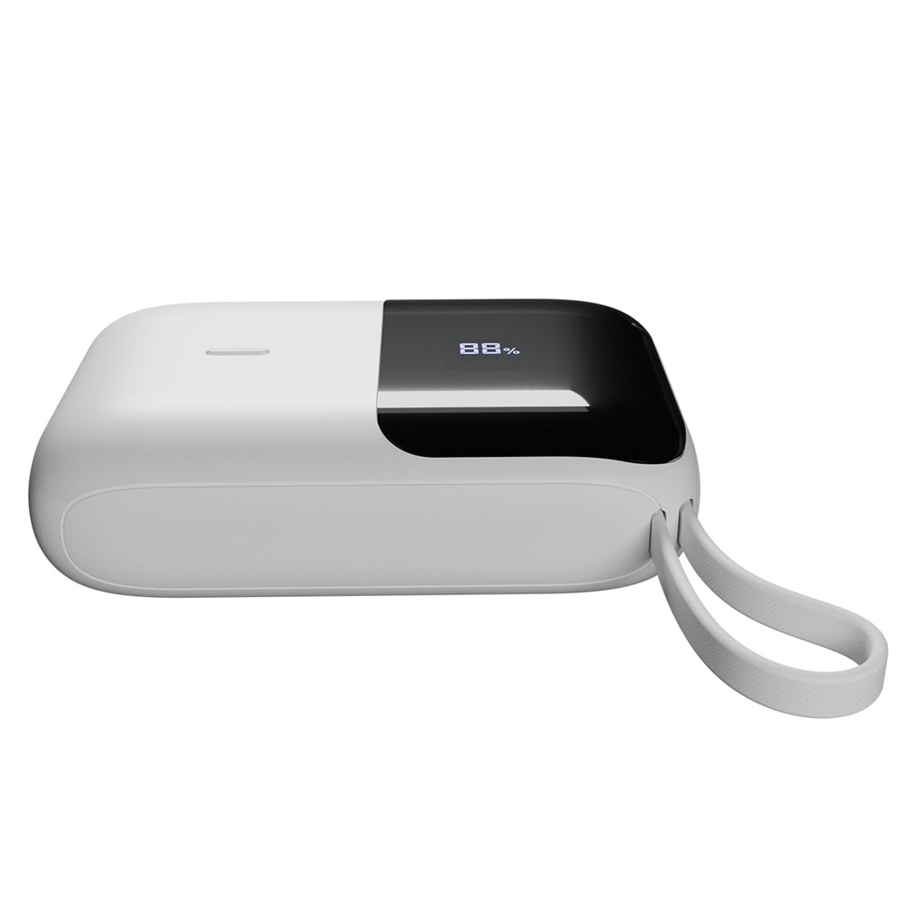 S-link P109M 10000mAh PD20W+QC18W+HSC22.5W Beyaz LCD Taşınabilir Pil Şarj Cihazı Powerbank