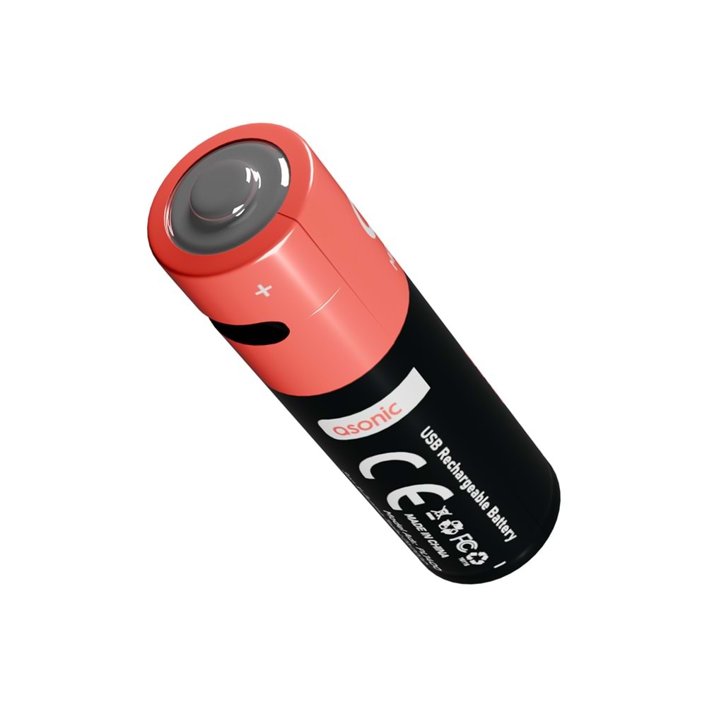 Asonic PL1400 AA 1.5V 1400mAh Type-C USB Şarjlı 2'li Pil