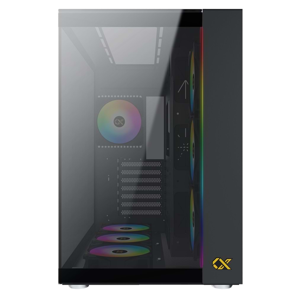 Xigmatek EN44434 AQUA ULTRA Siyah Type-C+3 Yön Temperli Cam 7x12cm ARGB Fan+Kumanda E-ATX Gaming Oyuncu Kasası