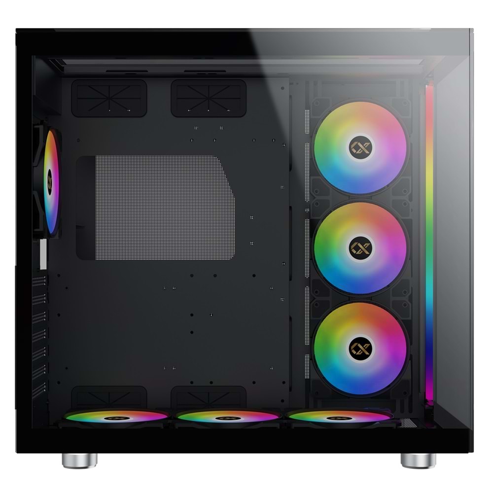 Xigmatek EN44434 AQUA ULTRA Siyah Type-C+3 Yön Temperli Cam 7x12cm ARGB Fan+Kumanda E-ATX Gaming Oyuncu Kasası