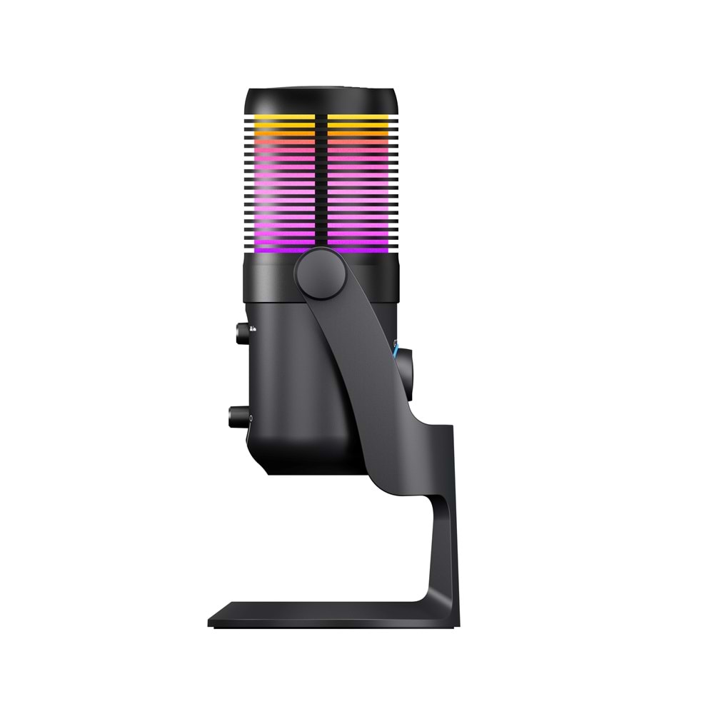 Rampage DİYEZ Siyah RGB Ses Göstergeli USB Masaüstü Oyuncu Mikrofonu