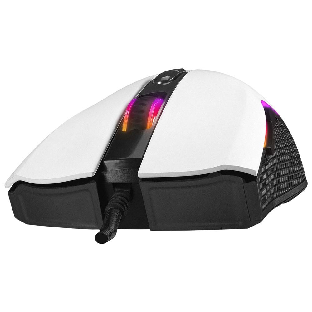 Rampage SMX-R44 V2 Makrolu Beyaz 12800 DPI RGB LED 80 Milyon Huano Switch Gaming Oyuncu Mouse
