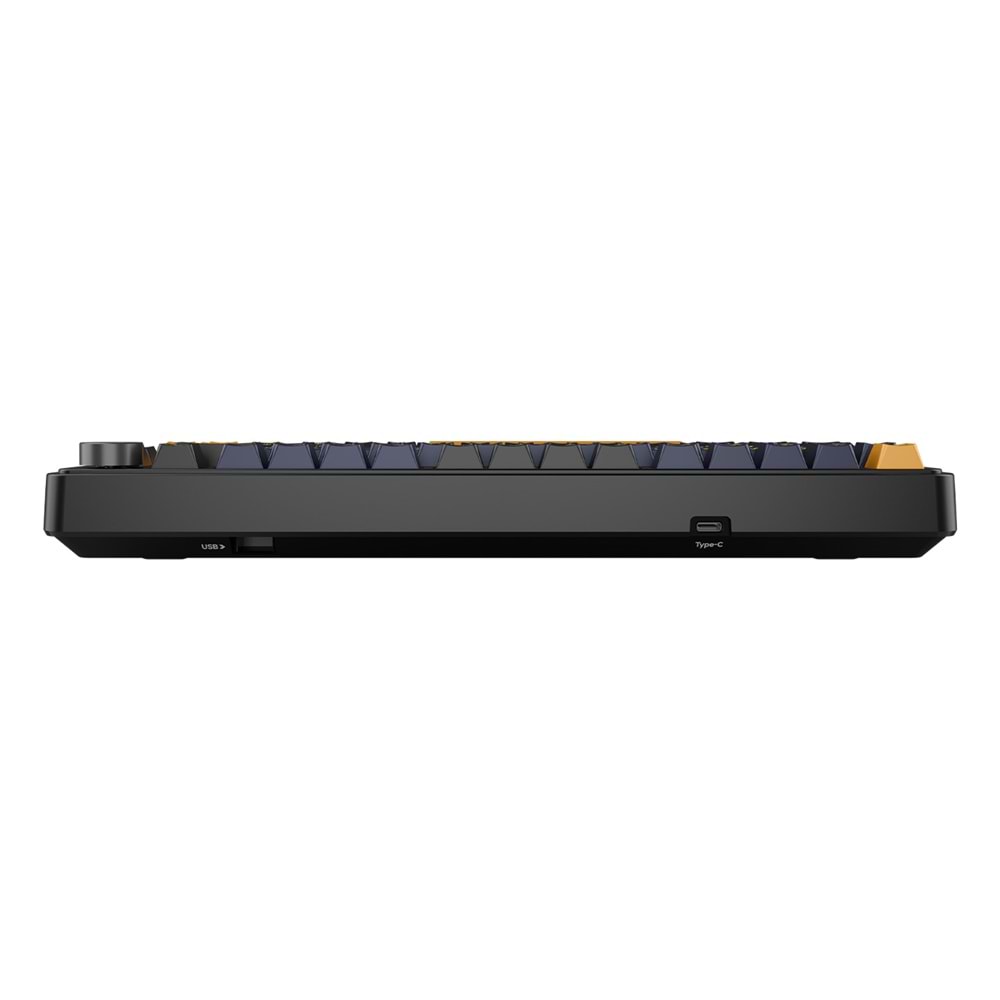 Rampage Quell Siyah Hot Swap 2.4G + Bluetooth Wireless RGB Gasket Oil Switch Türkçe Q PBT Keycaps Mekanik Klavye Outlet