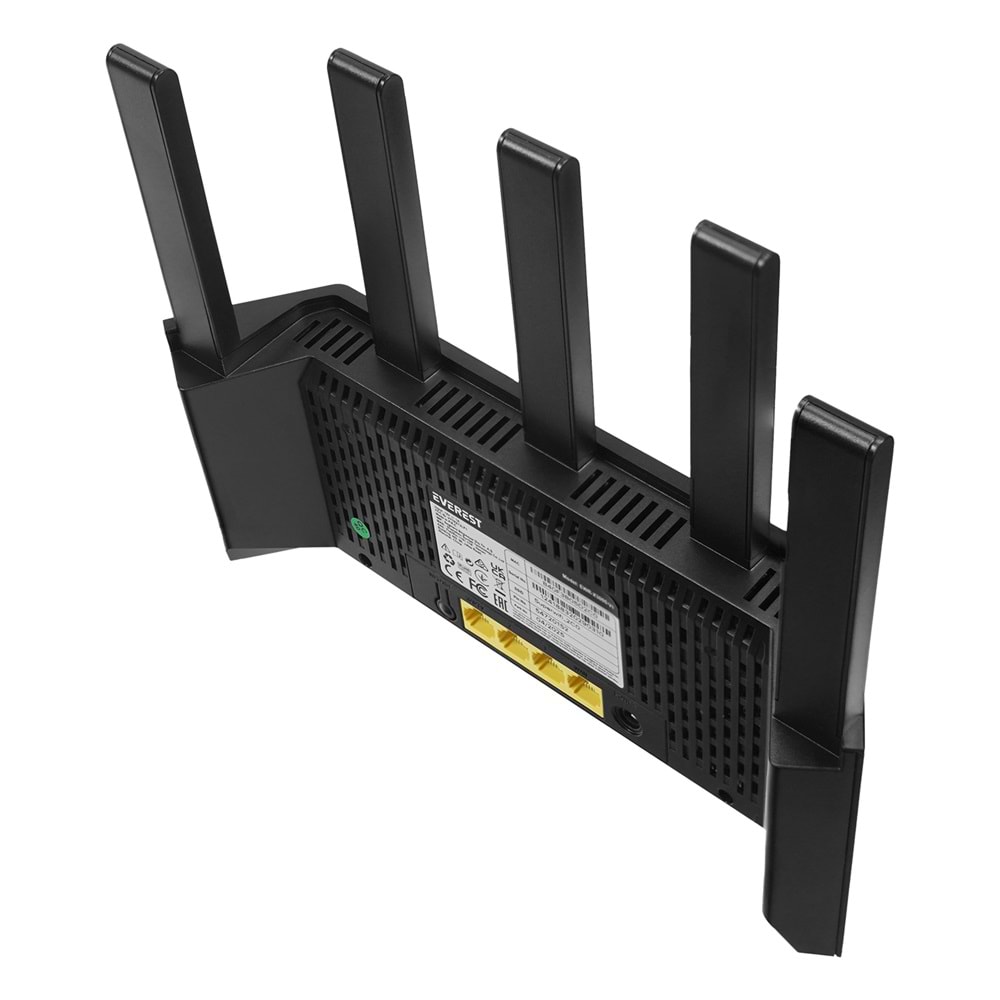Everest EWR-X3000-V1 AX3000Mbps DualBand 5*6dBi Anten WISP+AP+Repeater Destekli Kablosuz Wifi Router