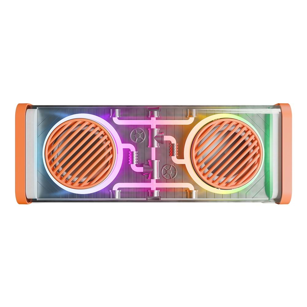 Mikado MD-56BT Turuncu Beyaz AUX + USB + Bluetooth Destekli 10W 1500mAh Taşınabilir Speaker