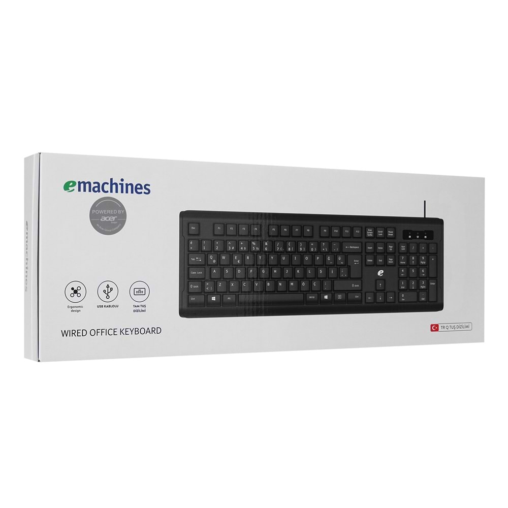 Acer eMachines EAK9821 Siyah USB KabloluTR Q Klavye
