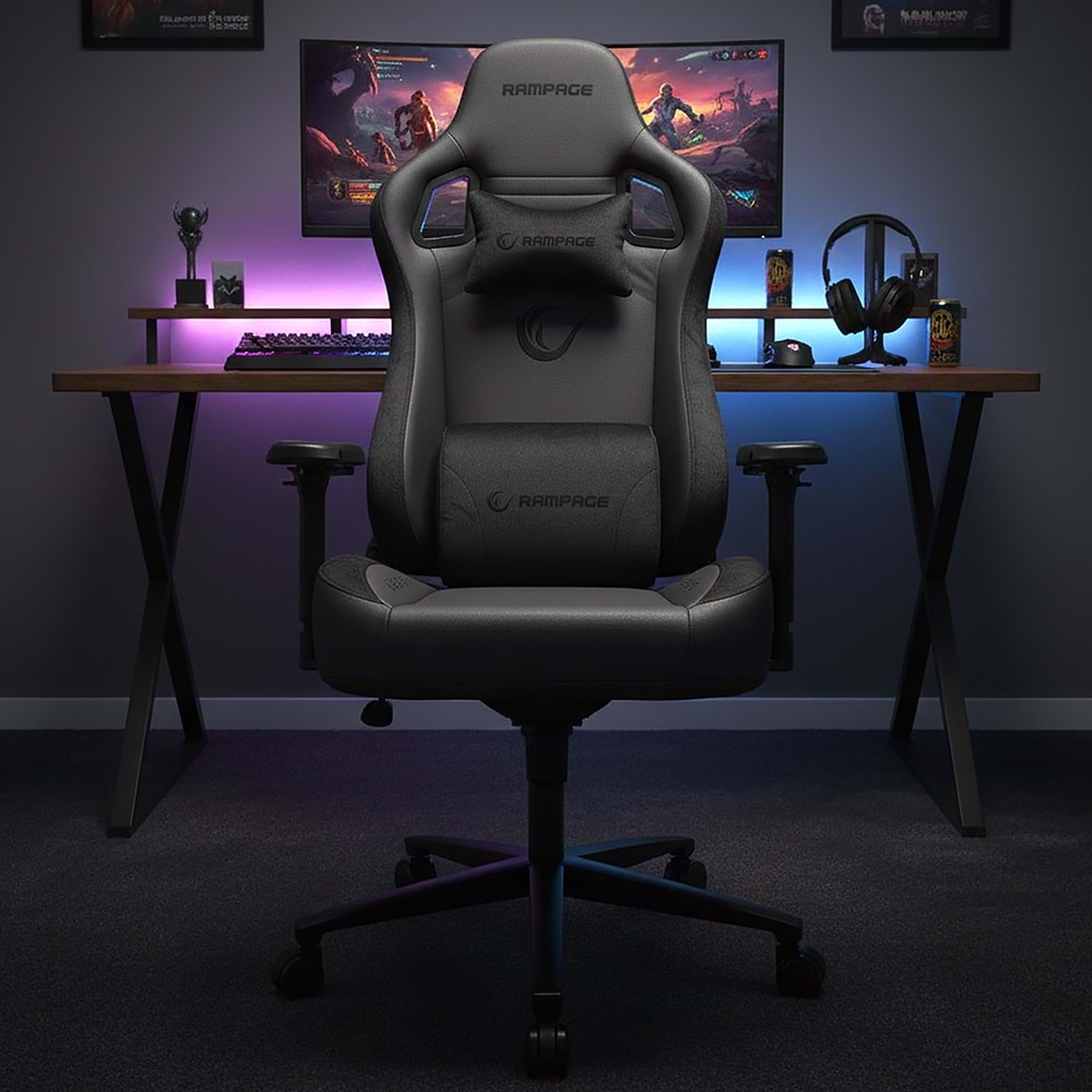 Rampage Cerberus 4D Fonksiyonel Yumuşak Deri Oyuncu Koltuğu