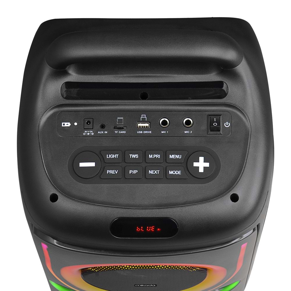 Mikado MD-66BT ThunderBag 40W RGB Işıklı Kablosuz Bluetooth Toplantı-Parti Hoparlörü