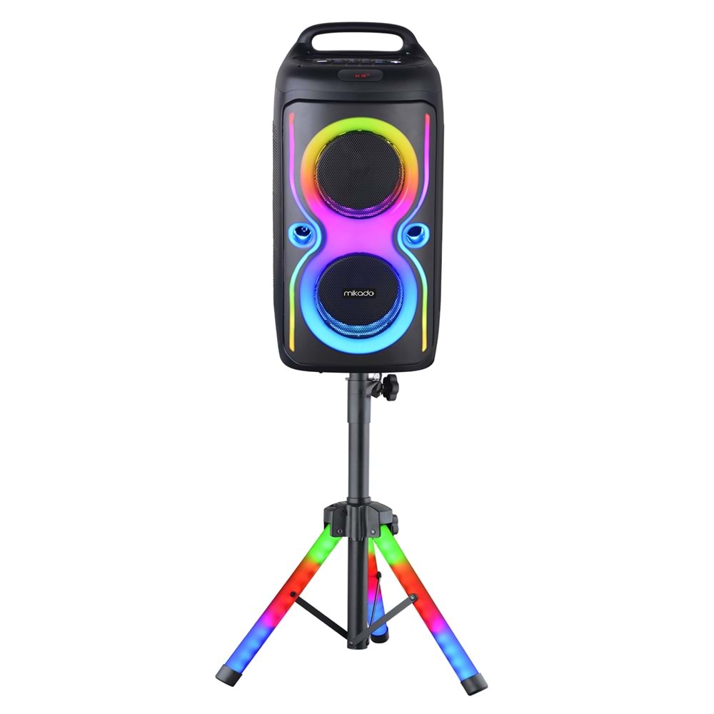 Mikado MD-66BT ThunderBag 40W RGB Işıklı Kablosuz Bluetooth Toplantı-Parti Hoparlörü