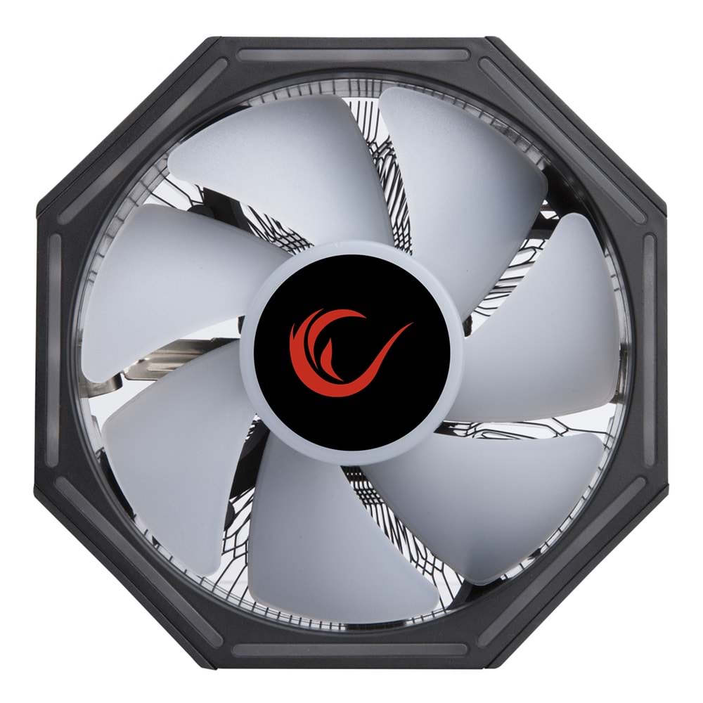 Rampage RM-C04 COOLBLADE Rainbow Intel LGA1851/1700 AMD AM5 Uyumlu RGB Hava Soğutmalı CPU Fan