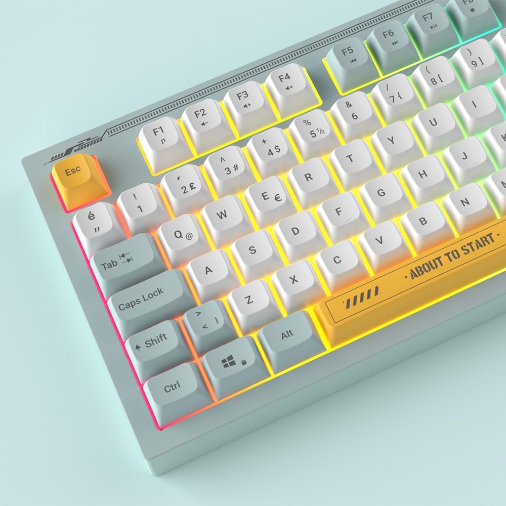 Everest KB-79 SILENT PRO Mavi/Beyaz/Sarı SESSİZ RGB Q Membrane Oyuncu Klavyesi