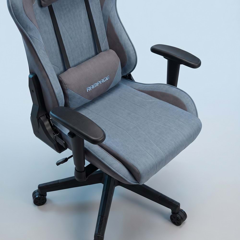 Rampage MC-8671 Ocean Mavi/Gri Kumaş Oyuncu Koltuğu OUTLET
