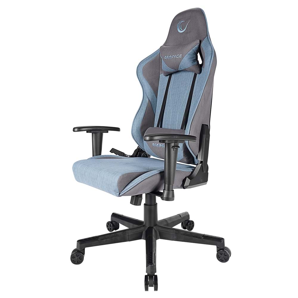 Rampage MC-8671 Ocean Mavi/Gri Kumaş Oyuncu Koltuğu OUTLET