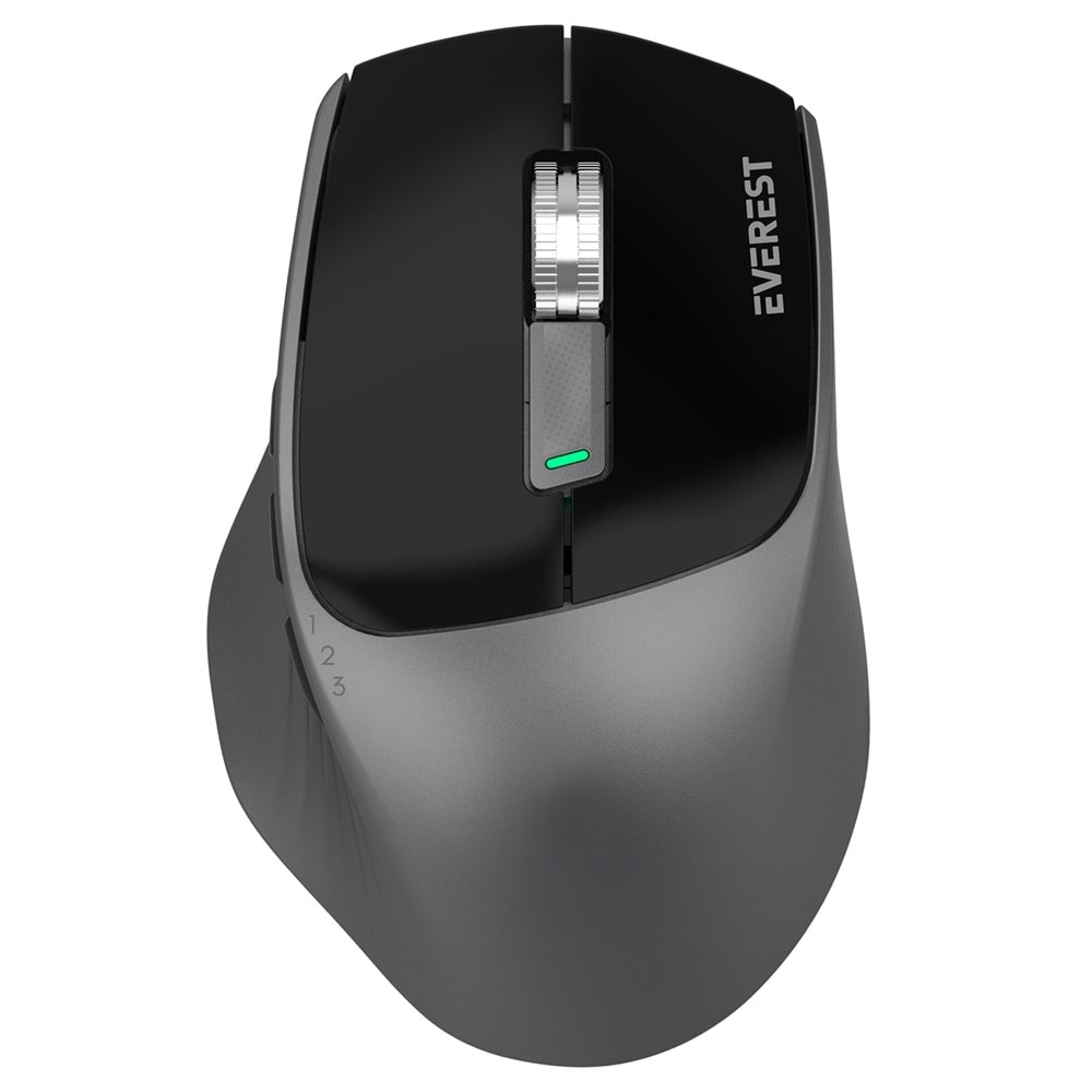Everest SM-BT24 Usb Metalik Siyah 2in1 Bluetooth ve 2.4GHz Kablosuz Mouse