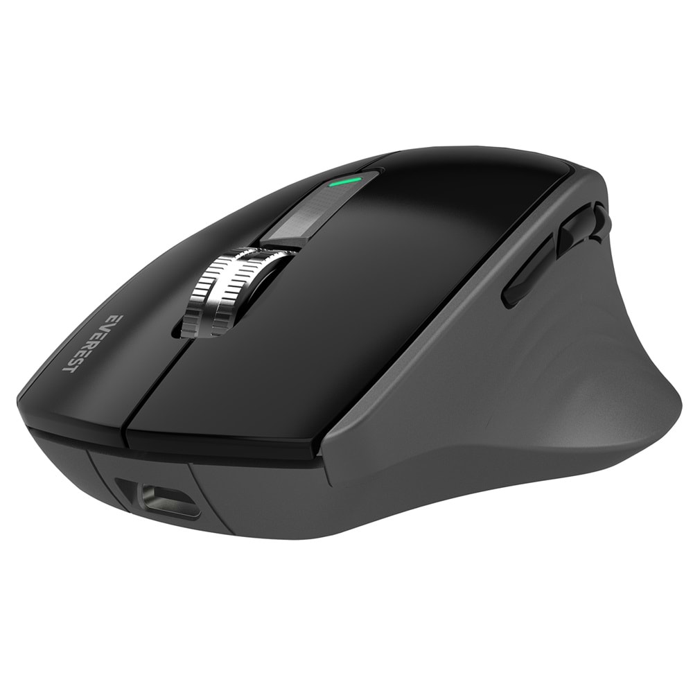 Everest SM-BT24 Usb Metalik Siyah 2in1 Bluetooth ve 2.4GHz Kablosuz Mouse