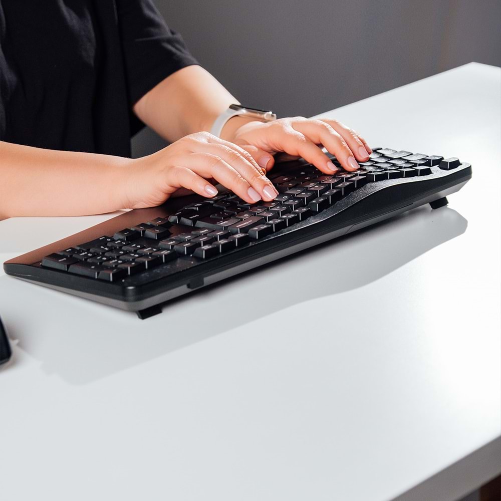 Everest KM-35 Comfy Siyah Kablosuz Ergonomik Q Multimedia Klavye + Mouse Set