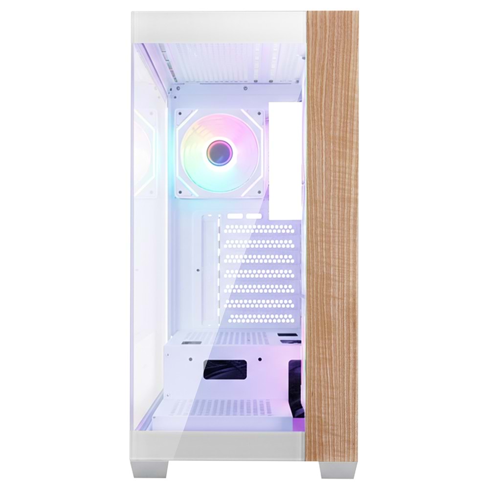 Rampage CRUISER V2 Mesh Temperli Camlı 750W 80 Plus Bronze Beyaz 4x120mm ARGB Fan Gaming Oyuncu Kasası OUTLET
