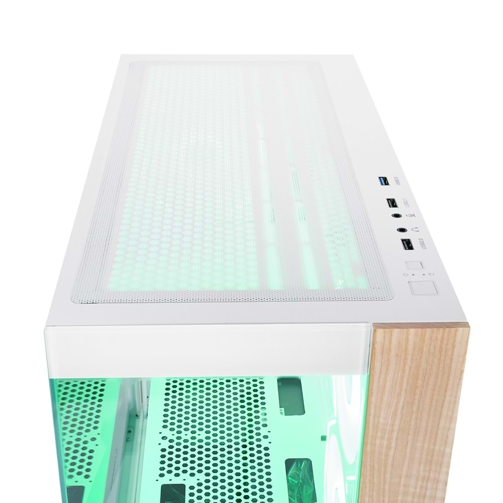 Rampage CRUISER V2 Mesh Temperli Camlı 750W 80 Plus Bronze Beyaz 4x120mm ARGB Fan Gaming Oyuncu Kasası OUTLET