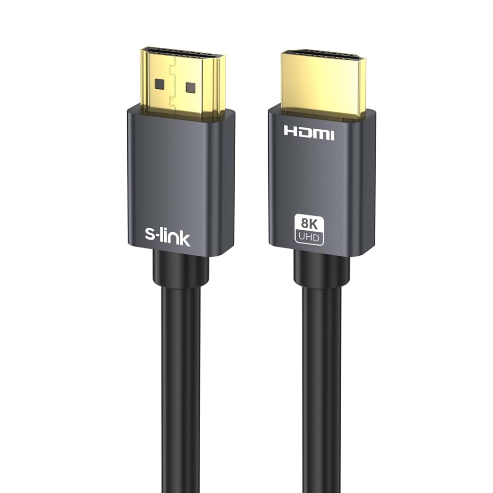 S-link SL-HM8K15 HDMI TO HDMI 1,5m v2.1 8K60 HZ 4K 120HZ Kablo, 8K Hdmi Kablo