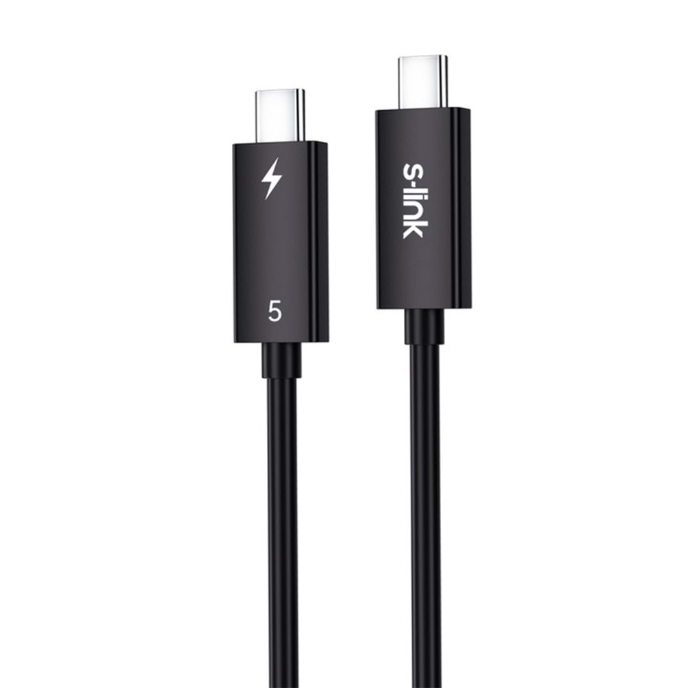 S-link SL-TC512 Thunderbolt 5.0 1.2m 8k 60HZ PD240W TypeC to TypeC 80Gbps Hızlı Data Kablosu