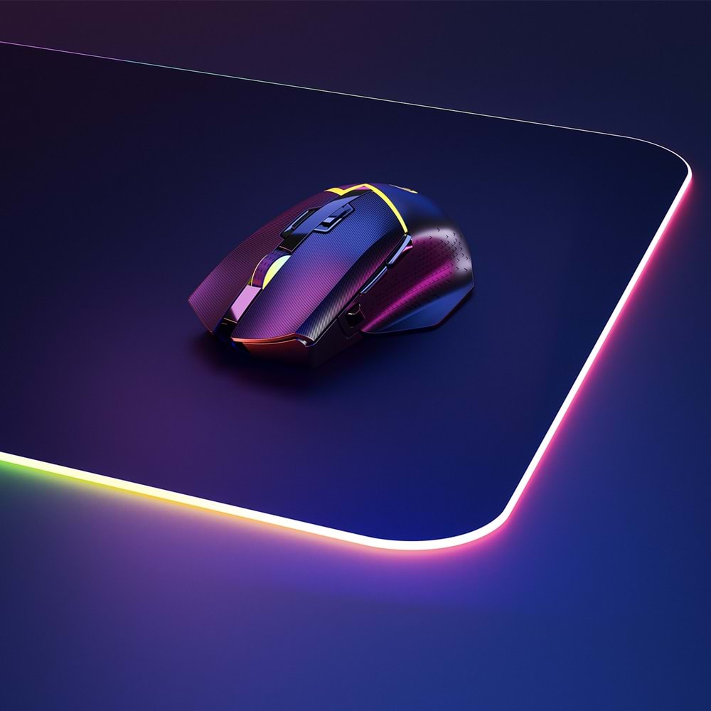 Rampage DROP M3 V2 24000 DPI PAW3311 Sensör RGB Şarjlı Kablosuz Huano Switch Gaming Oyuncu Mouse Siyah